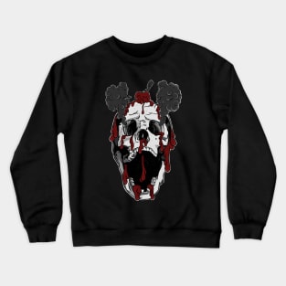 Screaming Skull with Melting Wax Crewneck Sweatshirt